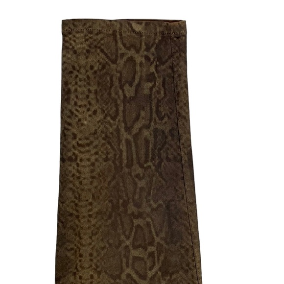 JOE'S COATED SNAKESKIN CHESTNUT BROWN SKINNY ANKLE JEANS - Picture 10 of 15